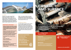 CONTACT AND SURFACE 2015