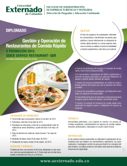 GestiÃ³n y OperaciÃ³n de Restaurantes de Comida RÃ¡pida