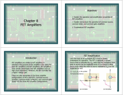 Chapter 8 FET Amplifiers