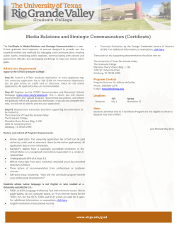 Media Relations and Strategic Communication (Certificate)