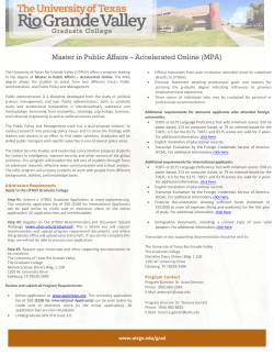 Master in Public Affairs â Accelerated Online (MPA)