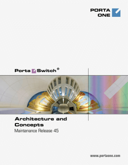 PortaSwitch Architecture and Concepts MR45