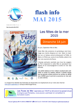 flash info MAI 2015 - Port de Capbreton