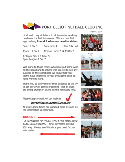 News 3.2015 - Port Elliot Netball Club