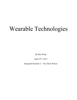Wearable Technologies - The New School Portfolio