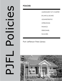 olicies Port Jefferson Free Library POLICIES