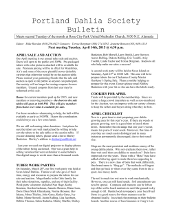 Portland Dahlia Society Bulletin