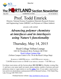 Prof. Todd Emrick - Portland Local Section