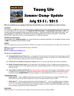 Malibu Summer Camp Details Letter 2015