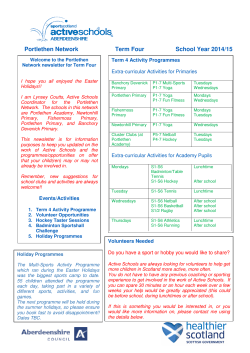 Portlethen Network Term Four School Year 2014/15