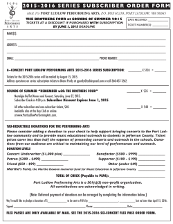 2015-2016 series subscriber order form