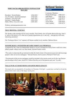 May 2015, Newsletter - Port Macquarie Hastings Branch