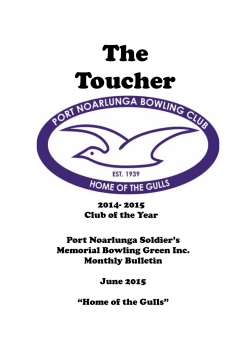 The Toucher - Port Noarlunga Bowling Club