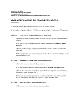 Camping Rules - Port Royal Speedway