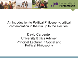 Introduction to Political Philosophy week 4