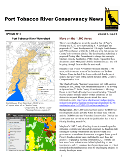 Spring Newsletter - Port Tobacco River Conservancy