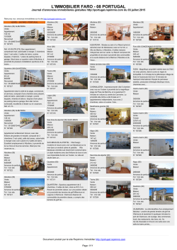 Journal immobilier FARO - Immobilier Portugal