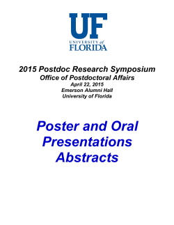 Symposium Abstracts Book - Office of Postdoctoral Affairs
