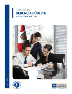 GERENCIA PÃBLICA - Escuela de Postgrado de la Universidad