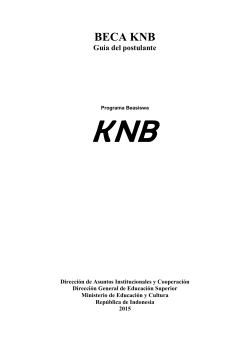 BECA KNB - Oficina Central de Postgrado