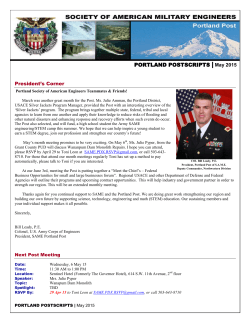 May 2015 - Find a Post - Society of American Military Engineers