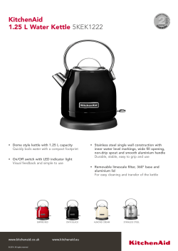 KitchenAid 1.25 L Water Kettle 5KEK1222