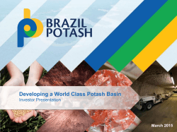 Developing a World Class Potash Basin