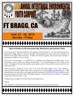 Tribal Youth Campout Flyer