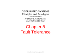 Chapter 8 Fault Tolerance