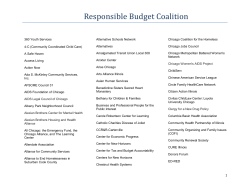 Responsible Budget Coalition - Sargent Shriver National Center on
