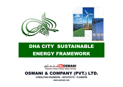 DHA CITY SUSTAINABLE ENERGY FRAMEWORK