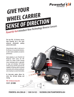 GIVE YOUR WHEEL CARRIER SENSE OF DIRECTION