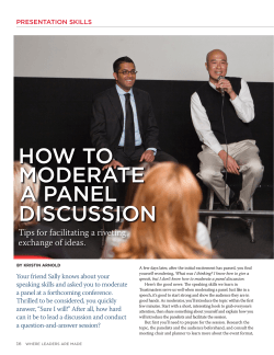 How to Moderate a Panel Discussion: Tips for