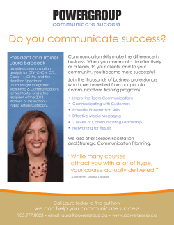 Do you communicate success?