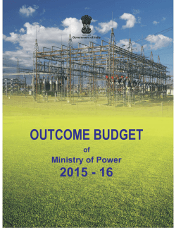 OUTCOME BUDGET - Ministry of Power