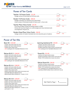 Downloadable Order Form