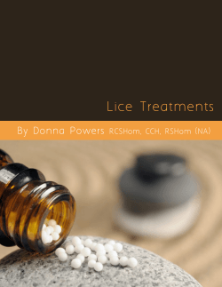 a free handout - Powers of Homeopathy