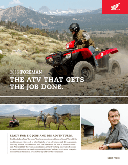 THE ATV THAT GETS THE JOB DONE.