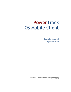 PowerTrack iOS Mobile Client - PowerTrack Mobile Software Solutions