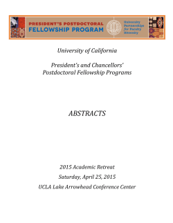 2015 Academic Retreat Abstracts