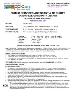 Security, Public Services Assistant 4 (250541001)