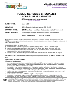 Public Services Specialist MLS (270043004)