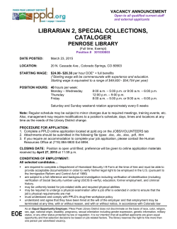 librarian 2, special collections, cataloger