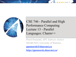 CSE 746 - Parallel and High Performance Computing Lecture 13