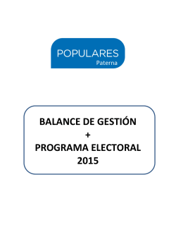 descargar programa electoral - Partido Popular de Paterna