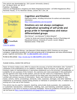 Emotions are not always contagious: Longitudinal