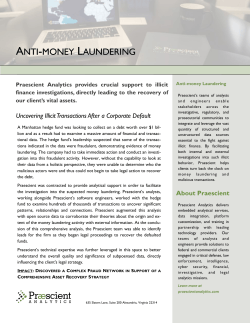 Anti-money Laundering Case Study