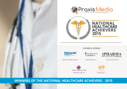 winners of the national healthcare achievers, 2015