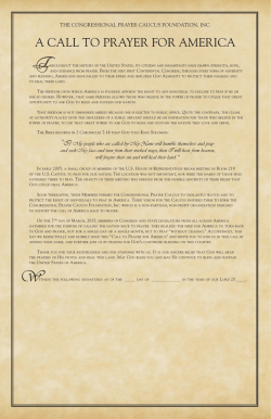 Get a copy of the Prayer Proclamation &acirc; 11" x 17"