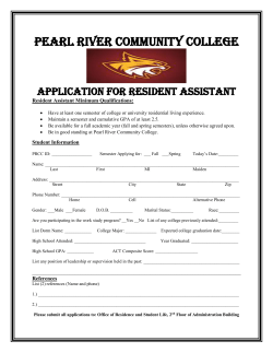 R.A. Application - Pearl River Community College